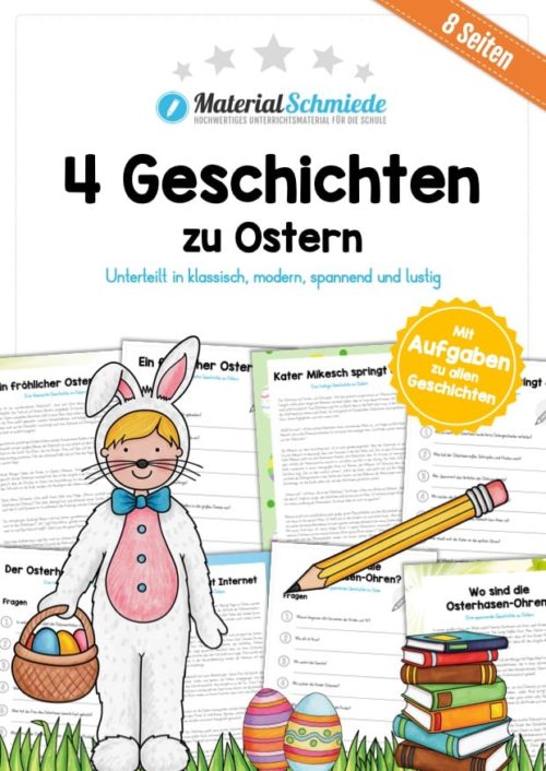 4 Geschichten zu Ostern (mit Aufgaben)