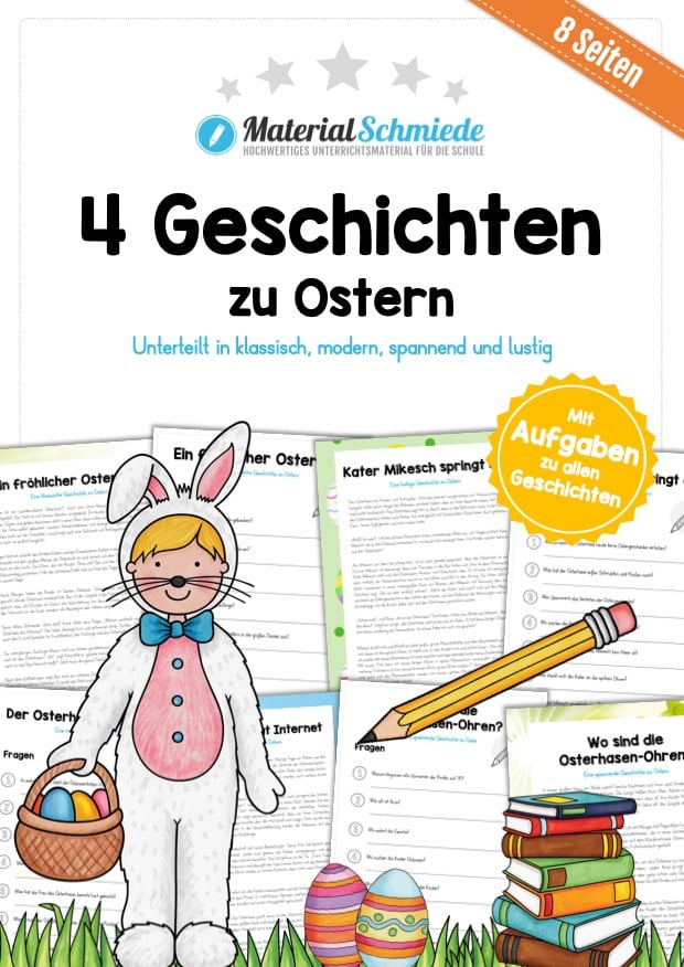 4 Geschichten zu Ostern (mit Aufgaben)