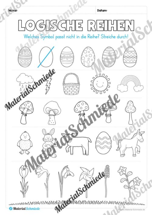 Lese- & Rätselheft zu Ostern (1. & 2. Klasse) - Arbeitsblatt 05