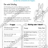 10 Leseübungen zu Ostern (Lesetext)