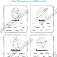 10 Leseübungen zu Ostern (Wörter-Karussell)