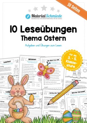 10 Leseübungen zu Ostern (mit Aufgaben)