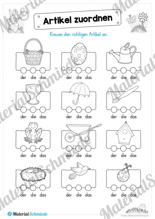 Materialpaket Ostern: Deutsch (1/2 Klasse) - Vorschau 01