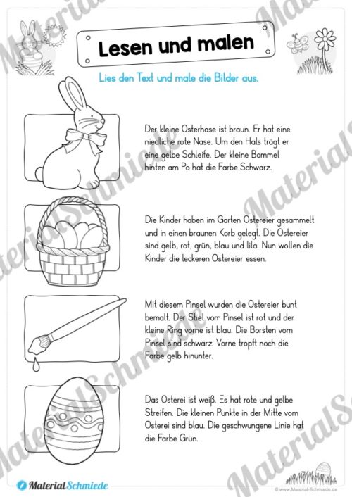 Materialpaket Ostern: Deutsch (1/2 Klasse) - Vorschau 02