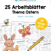Materialpaket Ostern: Deutsch 1. & 2. Klasse (25 Arbeitsblätter)