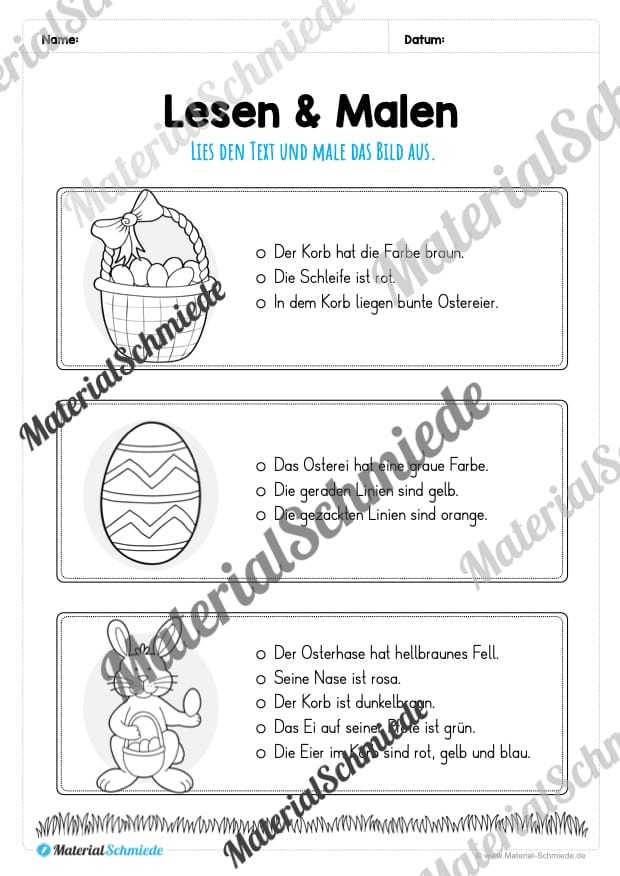 Materialpaket Ostern: 1. Klasse (Vorschau 17)