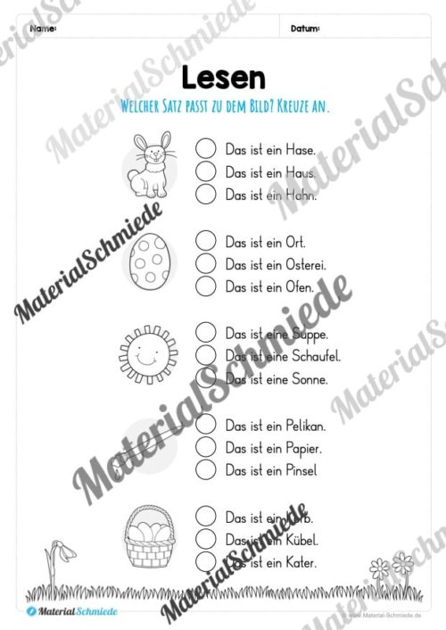 Materialpaket Ostern: 1. Klasse (Vorschau 23)