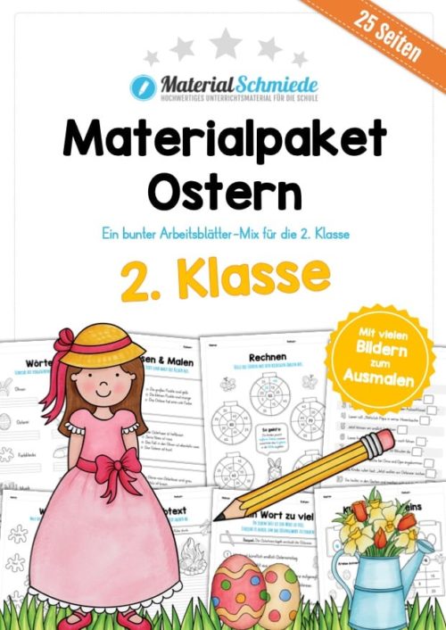 Materialpaket Ostern: 2. Klasse (25 Arbeitsblätter)