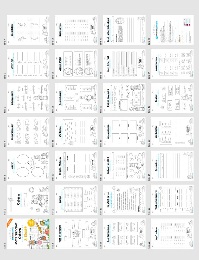 Materialpaket Ostern: 3. Klasse (Überblick)