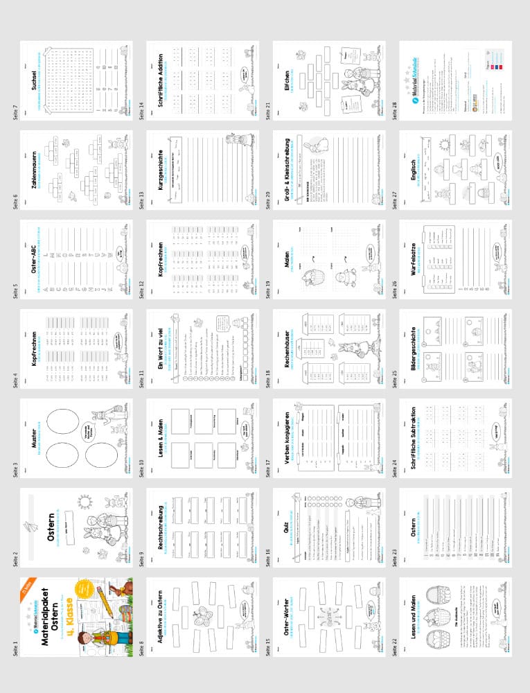 Materialpaket Ostern: 4. Klasse (Überblick)