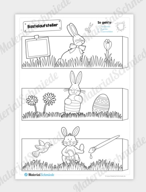 6 Bastelaufsteller zu Ostern - Vorschau 01