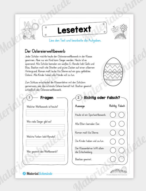 10 Lesetexte zu Ostern - Vorschau 04