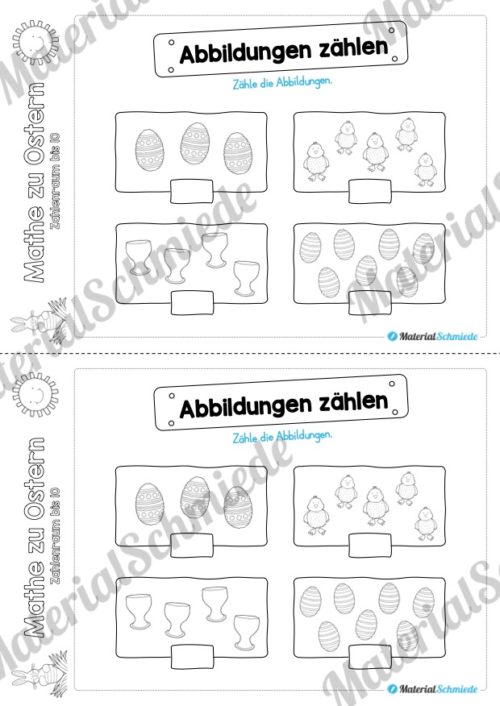 Mathe Übungen Ostern - Zahlenraum bis 10 (Vorschau 02)