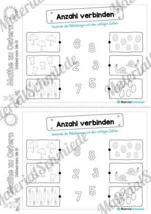 Mathe Übungen Ostern – Zahlenraum bis 10 (Vorschau 04)