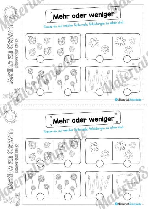 Mathe Übungen Ostern - Zahlenraum bis 10 (Vorschau 05)