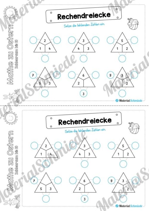 Mathe Übungen Ostern - Zahlenraum bis 10 (Vorschau 07)