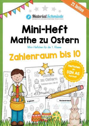 Mini-Heft Ostern: Mathe (Zahlenraum bis 10)