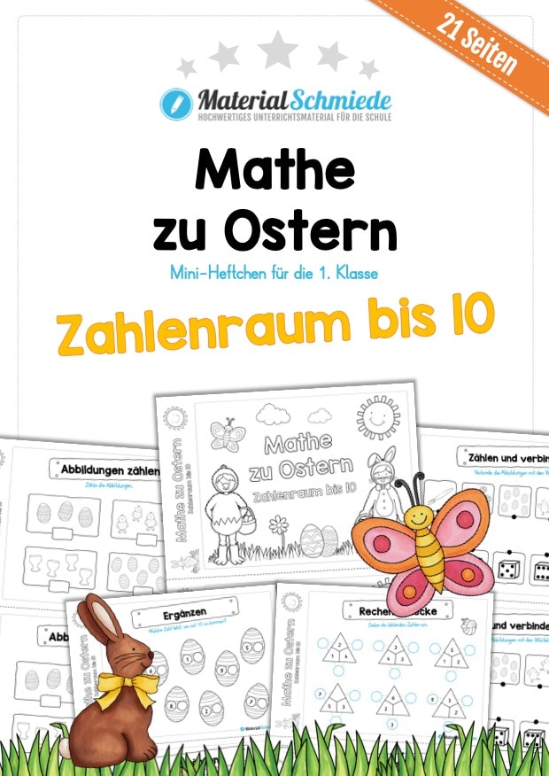 Mathe Übungen Ostern – Zahlenraum bis 10