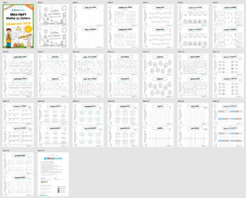 Mini-Heft Ostern: Mathe (Zahlenraum bis 10) - Überblick