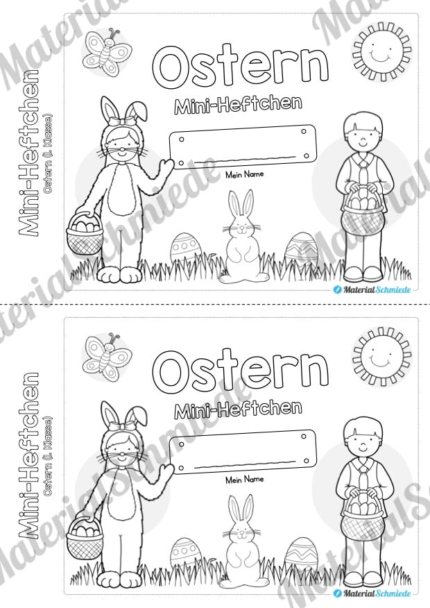 Mini-Heft: Ostern für die 1. Klasse (Deckblatt)