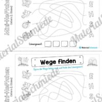 Mini-Heft: Ostern für die 1. Klasse (Wege finden)