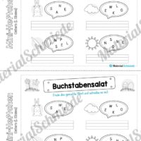 Mini-Heft: Ostern für die 1. Klasse (Buchstabensalat)