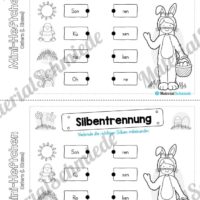 Mini-Heft: Ostern für die 1. Klasse (Silbentrennung)