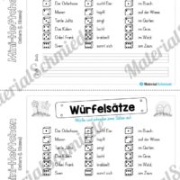 Mini-Heft: Ostern für die 1. Klasse (Würfelsätze)