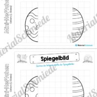 Mini-Heft: Ostern für die 1. Klasse (Spiegelbild)