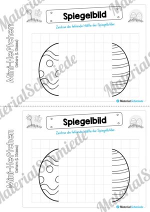 Mini-Heft: Ostern für die 1. Klasse (Spiegelbild)