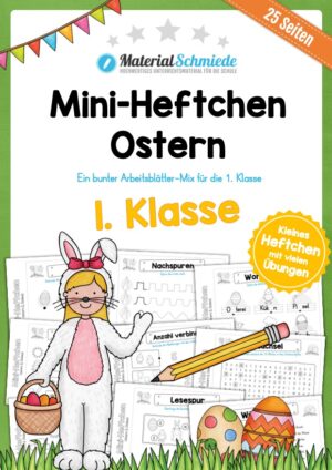 Mini-Heft Ostern: 1. Klasse (25 Arbeitsblätter)