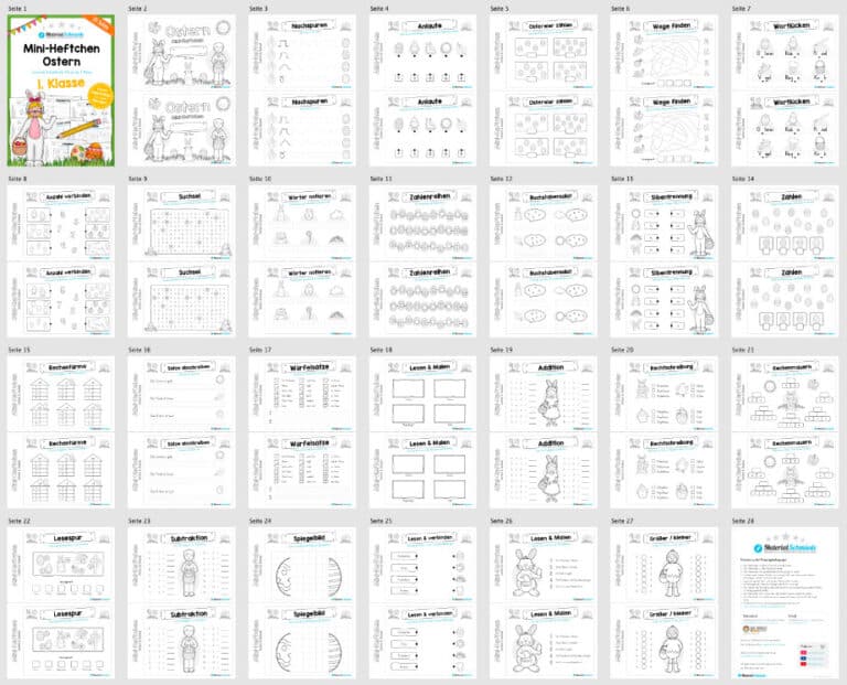 Mini-Heft Ostern: 1. Klasse (Überblick)