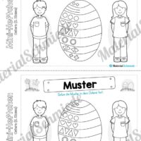 Mini-Heft: Ostern für die 2. Klasse (Muster in Osterei zeichnen)