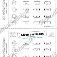 Mini-Heft: Ostern für die 2. Klasse (Silben verbinden)