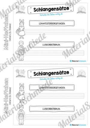 Mini-Heft: Ostern für die 2. Klasse (Schlangensätze)