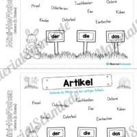 Mini-Heft: Ostern für die 2. Klasse (Artikel zuordnen)