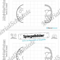 Mini-Heft: Ostern für die 2. Klasse (Spiegelbilder zeichnen)