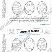 Mini-Heft: Ostern für die 2. Klasse (Lesen & Malen)