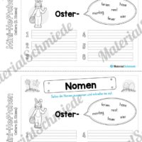 Mini-Heft: Ostern für die 2. Klasse (Zusammengesetzte Nomen)