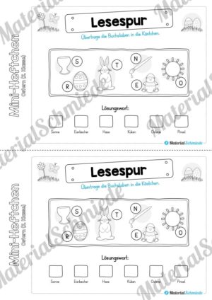 Mini-Heft: Ostern für die 2. Klasse (Mini-Lesespur)