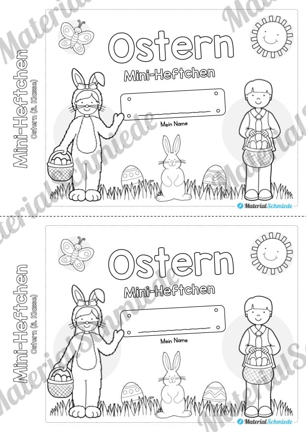 Mini-Heft: Ostern für die 3. Klasse (Deckblatt)