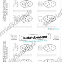 Mini-Heft: Ostern für die 3. Klasse (Buchstabensalat)