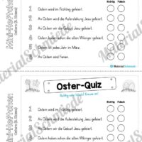 Mini-Heft: Ostern für die 3. Klasse (Oster-Quiz)