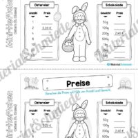 Mini-Heft: Ostern für die 4. Klasse (Rechnen mit Geld)