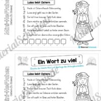 Mini-Heft: Ostern für die 4. Klasse (Ein Wort zu viel)