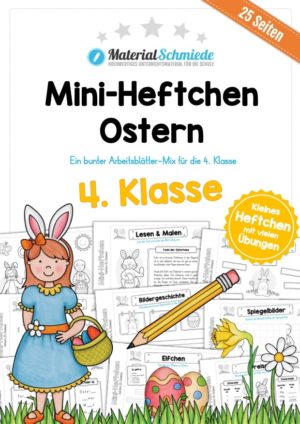 Mini-Heft: Ostern für die 4. Klasse (25 Arbeitsblätter)