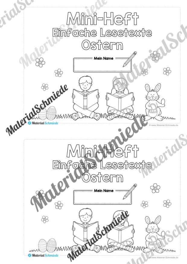 Lesetexte Ostern: Mini-Heft (1. & 2. Klasse) – Arbeitsblatt 01