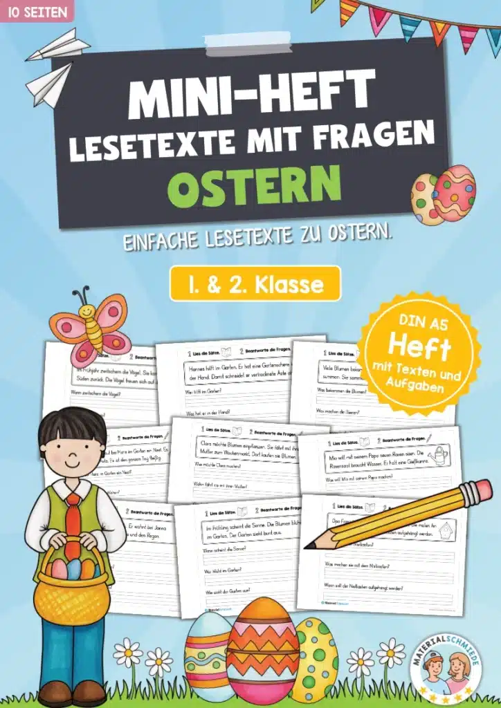 Lesetexte Ostern: Mini-Heft (1. & 2. Klasse)