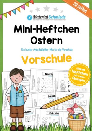 Mini-Heft Ostern: Vorschule (20 Arbeitsblätter)