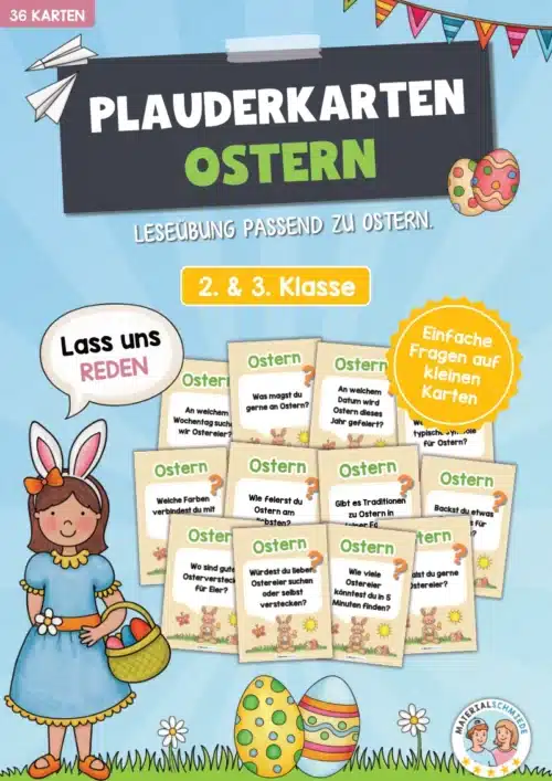 Plauderkarten: Thema Ostern (Lesespiel)